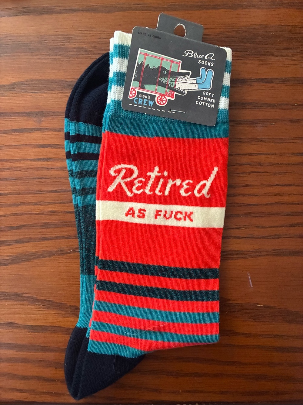 Blue Q 'Retired As F***' Men's Crew Socks